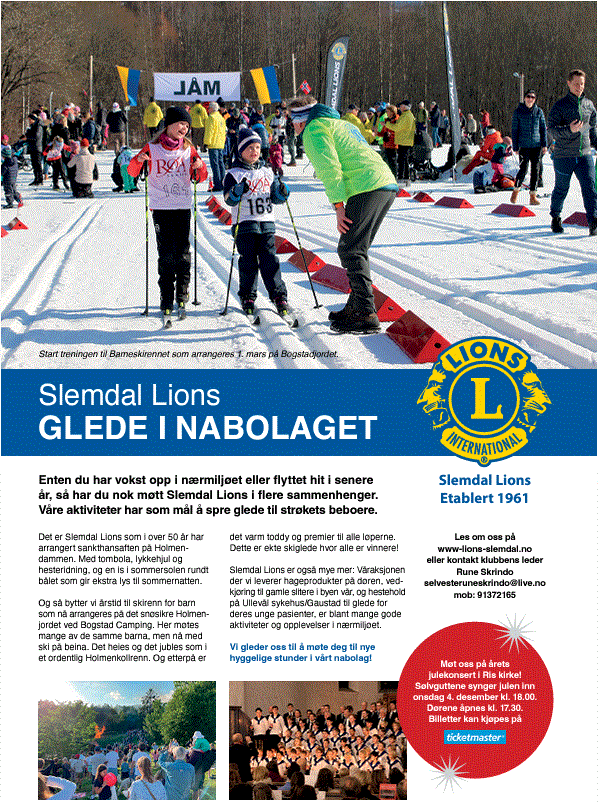 SLEMDAL LIONS - GLEDE I NABOLAGET!